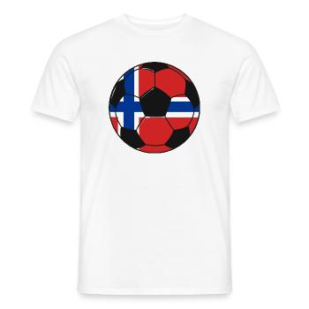 Football_team_Norway - T-shirt homme - blanc - Devant - AI Model Male 178 dark (178cm)