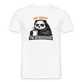Introvertierter Panda Kaffee-Tee - Männer T-Shirt - Weiß - Vorne - AI Model Male 178 dark (178cm)