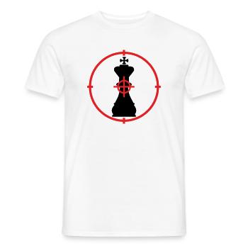 Tactical Checkmate King Target - Men's T-Shirt - white - Front - AI Model Male 178 dark (178cm)
