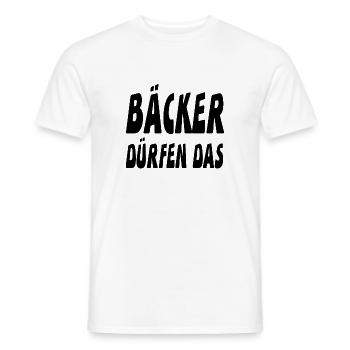 Baker - Men's T-Shirt - white - Front - AI Model Male 178 dark (178cm)
