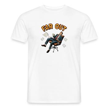 Motivational Sayings for Office Workers Daydreamers - Men's T-Shirt - white - Front - AI Model Male 178 dark (178cm)
