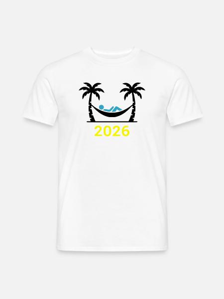 Hammock Palm Trees 2026 - Men's T-Shirt - white