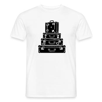 Valises Voyage Vintage - T-shirt homme - blanc - Devant - AI Model Male 178 dark (178cm)