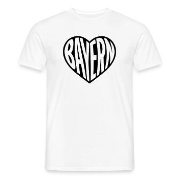 Bavaria Heart Typography - Men's T-Shirt - white - Front - AI Model Male 178 dark (178cm)