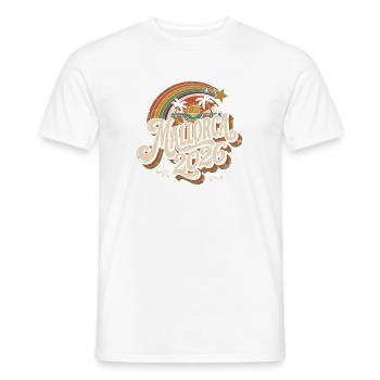 Mallorca 2026 Retro Sunset - Männer T-Shirt - Weiß - Vorne - AI Model Male 178 dark (178cm)