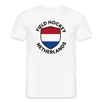 Niederländischer Feldhockey-Schild - Männer T-Shirt - Weiß - Vorne - AI Model Male 178 dark (178cm)