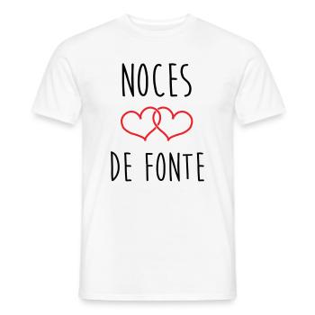 noces de Fonte 73 ans de mariage - T-shirt homme - blanc - Devant - AI Model Male 178 dark (178cm)