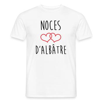 Alabaster-Hochzeit 75 Jahre Ehe - Männer T-Shirt - Weiß - Vorne - AI Model Male 178 dark (178cm)
