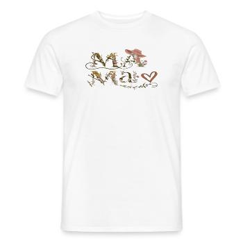 Lettres de Fleurs Maman - T-shirt homme - blanc - Devant - AI Model Male 178 dark (178cm)