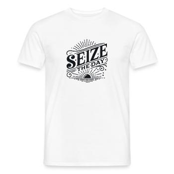 Seize the Day Sunburst Vintage - Männer T-Shirt - Weiß - Vorne - AI Model Male 178 dark (178cm)