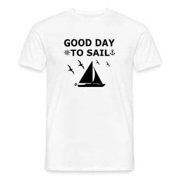 Sail - Men's T-Shirt - white - Front - AI Model Male 178 dark (178cm)