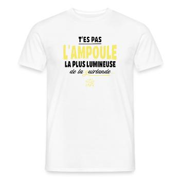 Du bist nicht die hellste Glühbirne - Männer T-Shirt - Weiß - Vorne - AI Model Male 178 dark (178cm)