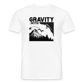 Gravity is a myth - Männer T-Shirt - Weiß - Vorne - AI Model Male 178 dark (178cm)