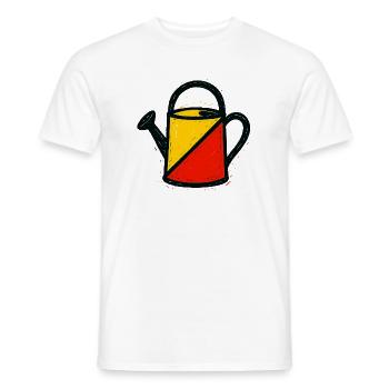 Two-tone Modern Horticulture Graphic Watering Can - Men's T-Shirt - white - Front - AI Model Male 178 dark (178cm)