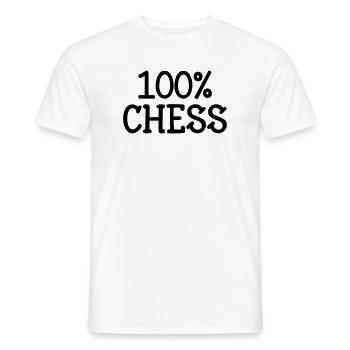 100% Schach: Springerstrategiemuster und schwarzer Läufer - Männer T-Shirt - Weiß - Vorne - AI Model Male 178 dark (178cm)