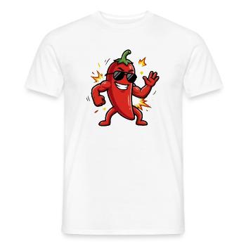 Chili Rocker with Sunglasses - Men's T-Shirt - white - Front - AI Model Male 178 dark (178cm)