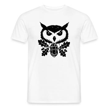 Fantasy Owl Crystal Tattoo - Men's T-Shirt - white - Front - AI Model Male 178 dark (178cm)