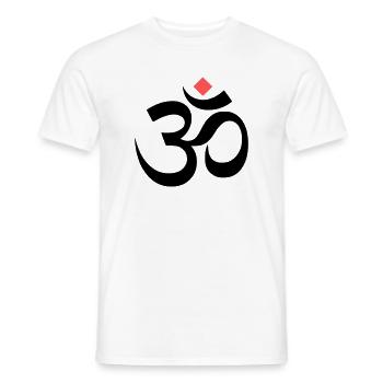 Méditation yoga en signe om - T-shirt homme - blanc - Devant - AI Model Male 178 dark (178cm)