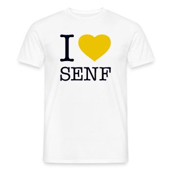 J’adore la moutarde - T-shirt homme - blanc - Devant - AI Model Male 178 dark (178cm)