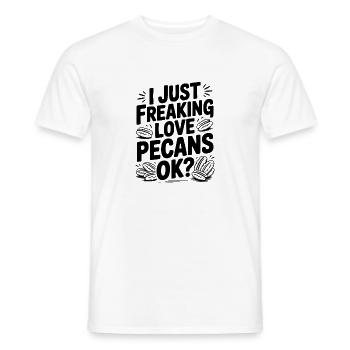 J’adore vraiment les noix de pécan, d’accord ? - T-shirt homme - blanc - Devant - AI Model Male 178 dark (178cm)