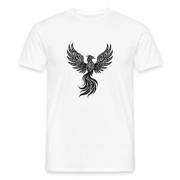 Tribal Phoenix mit ausgebreiteten Flügeln - Männer T-Shirt - Weiß - Vorne - AI Model Male 178 dark (178cm)