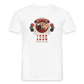 T-shirt Poker anniversaire 1996, T-shirt Poker Legend - T-shirt homme - blanc - Devant - AI Model Male 178 dark (178cm)