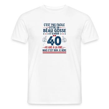 Gutaussehendes Kind-Humorgeschenk 40 Jahre Mann - Männer T-Shirt - Weiß - Vorne - AI Model Male 178 dark (178cm)