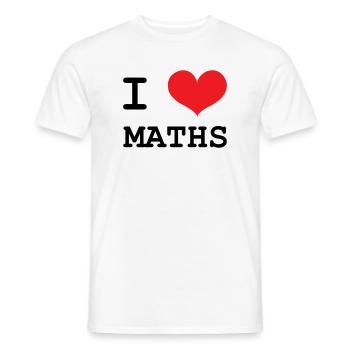 J'aime les Maths : Tee-shirt Passion Mathématiques - T-shirt homme - blanc - Devant - AI Model Male 178 dark (178cm)