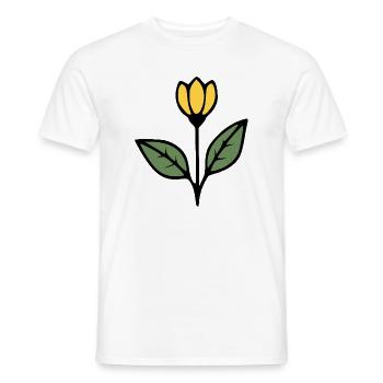 Idée cadeau fleur Tulipe Fleurs Fleurs Maman - T-shirt homme - blanc - Devant - AI Model Male 178 dark (178cm)