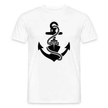 Anchor Rope Maritime Silhouette - Men's T-Shirt - white - Front - AI Model Male 178 dark (178cm)
