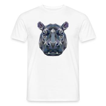 Nilpferd Flusspferd Mama Hippopotamus Cooles Hippo - Men's T-Shirt - white - Front - AI Model Male 178 dark (178cm)