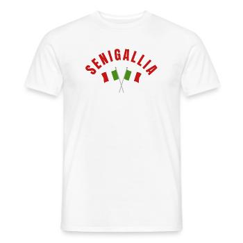 Emblem der Senigallia-italienischen Flagge - Männer T-Shirt - Weiß - Vorne - AI Model Male 178 dark (178cm)