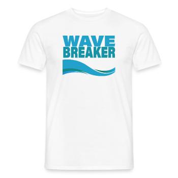 WAVE BREAKER - Men's T-Shirt - white - Front - AI Model Male 178 dark (178cm)