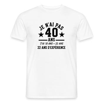 Ich will nicht 40 Jahre alt sein - Männer T-Shirt - Weiß - Vorne - AI Model Male 178 dark (178cm)
