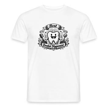 Meilleur hygiéniste dentaire - T-shirt homme - blanc - Devant - AI Model Male 178 dark (178cm)