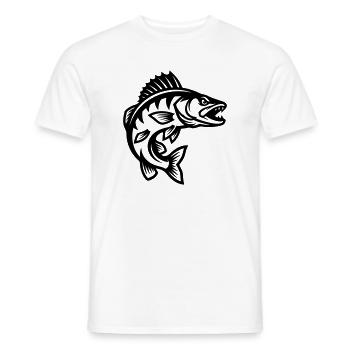 Pike Fish - Men's T-Shirt - white - Front - AI Model Male 178 dark (178cm)