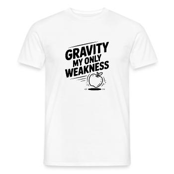 Gravity My Only Weakness - Men's T-Shirt - white - Front - AI Model Male 178 dark (178cm)