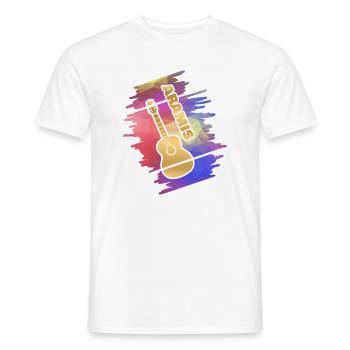 Gitarrenspielen Aramis - Männer T-Shirt - Weiß - Vorne - AI Model Male 178 dark (178cm)