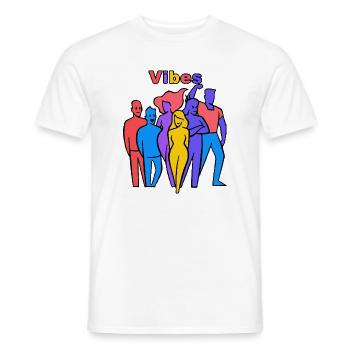 Silhouettes arc-en-ciel Vibes - T-shirt homme - blanc - Devant - AI Model Male 178 dark (178cm)