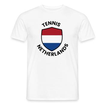 Bouclier des Pays-Bas de Tennis - T-shirt homme - blanc - Devant - AI Model Male 178 dark (178cm)