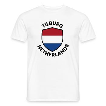 Schild der Tilburger Niederlande - Männer T-Shirt - Weiß - Vorne - AI Model Male 178 dark (178cm)
