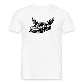 Réglage de voitures Icône de voiture de sport - T-shirt homme - blanc - Devant - AI Model Male 178 dark (178cm)