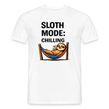 Sloth Mode: Chilling - Men's T-Shirt - white - Front - AI Model Male 178 dark (178cm)