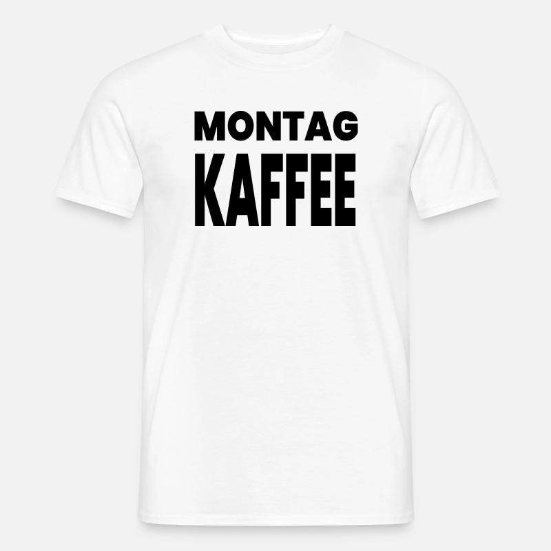 Kaffee - Männer T-Shirt - Weiß