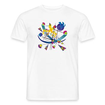 Tragbare Kunst - Visual symphony - Männer T-Shirt - Weiß - Vorne - AI Model Male 178 dark (178cm)