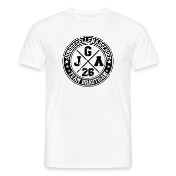 Enterrement de vie de garçon : Équipe de Marié 2026 - T-shirt homme - blanc - Devant - AI Model Male 178 dark (178cm)