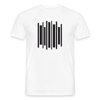 Geometric Equalizer Pulse - Men's T-Shirt - white - Front - AI Model Male 178 dark (178cm)