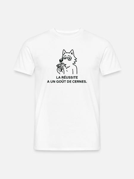 Loup Ambitieux et Goût de la Réussite - T-shirt homme - blanc