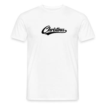 Nom de Christina, premier dernier cadeaux de famille - T-shirt homme - blanc - Devant - AI Model Male 178 dark (178cm)