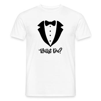 PROPOSEZ-VOUS une demande en mariage mariage - T-shirt homme - blanc - Devant - AI Model Male 178 dark (178cm)